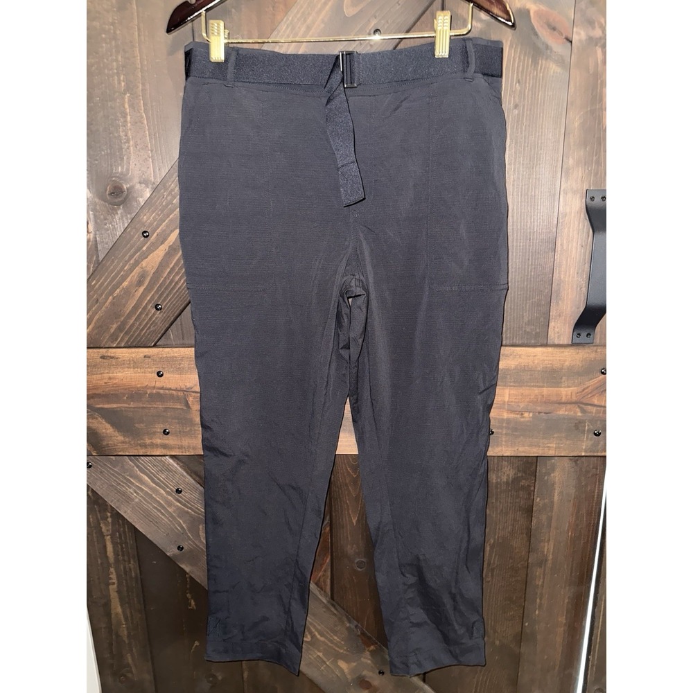 Athleta Trekkie Belted Pant Pants Black Womens Athletic Commuter Pant‎ Size 14